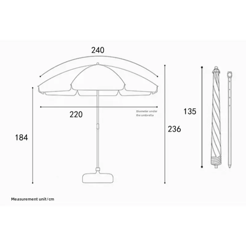 PVC Transparent Umbrellas Outdoor Extra Large Size Fishing Beach Courtyard Umbrellas Windproof Waterproof Household Rain Gear