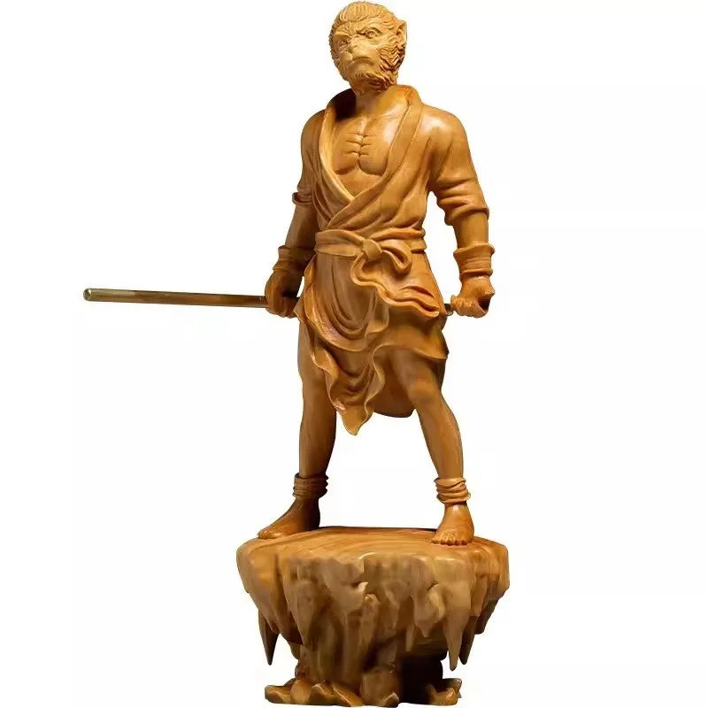 Black Myth Wukong The Monkey King Legendary Figure, Crafted in Solid Wood, Awe-Inspiring Home Decor
