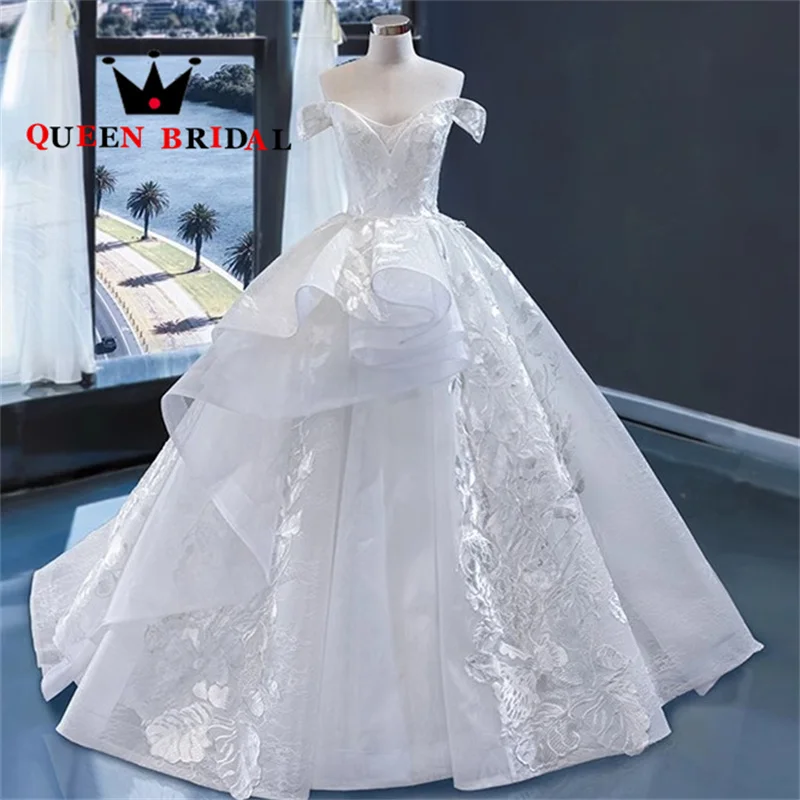 

Elegant Appliques Lace Sweetheart Wedding Dress 2023 Off Shoulder Pleat Bridal Ball Gown Vestidos De Novia Custom Y68N