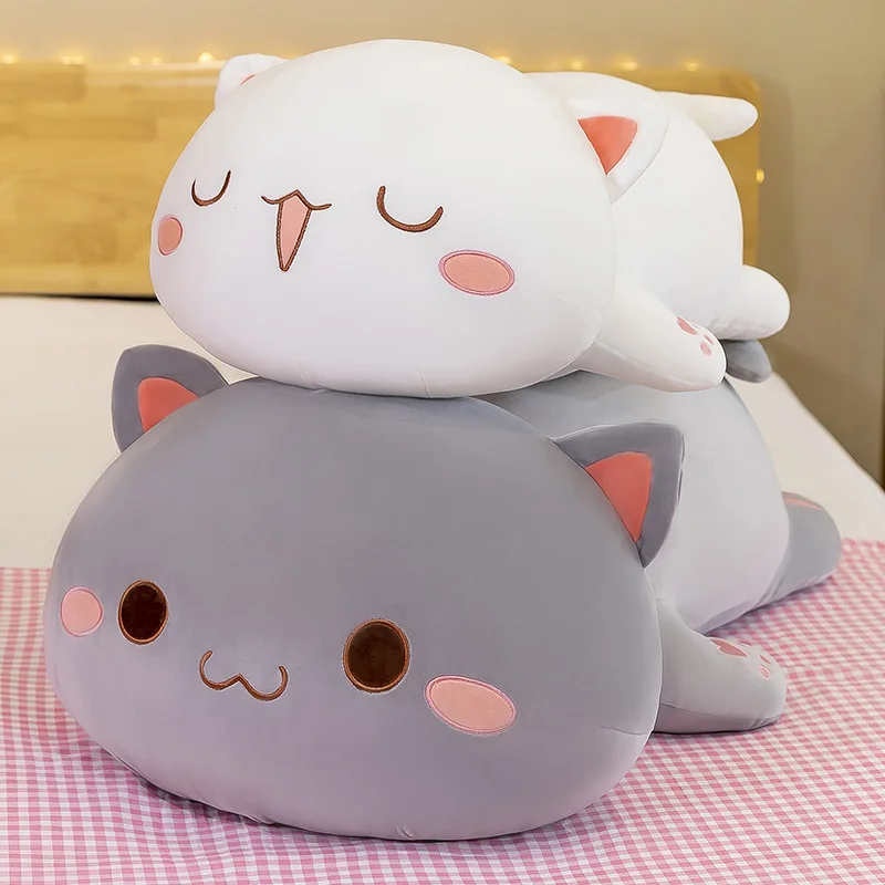Creative New Peach Cat Doll Plush Toy Kitten Birthday Gift Cute Cat Pillow Doll Cojines Decorativos  Cute Pillow  Office Chair 3