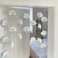 DIY Handmade Plush Cloud Door Hanging Curtain Children's Room Decor Cute Wall Decoration No Punching Required 3D Door Sticker 1