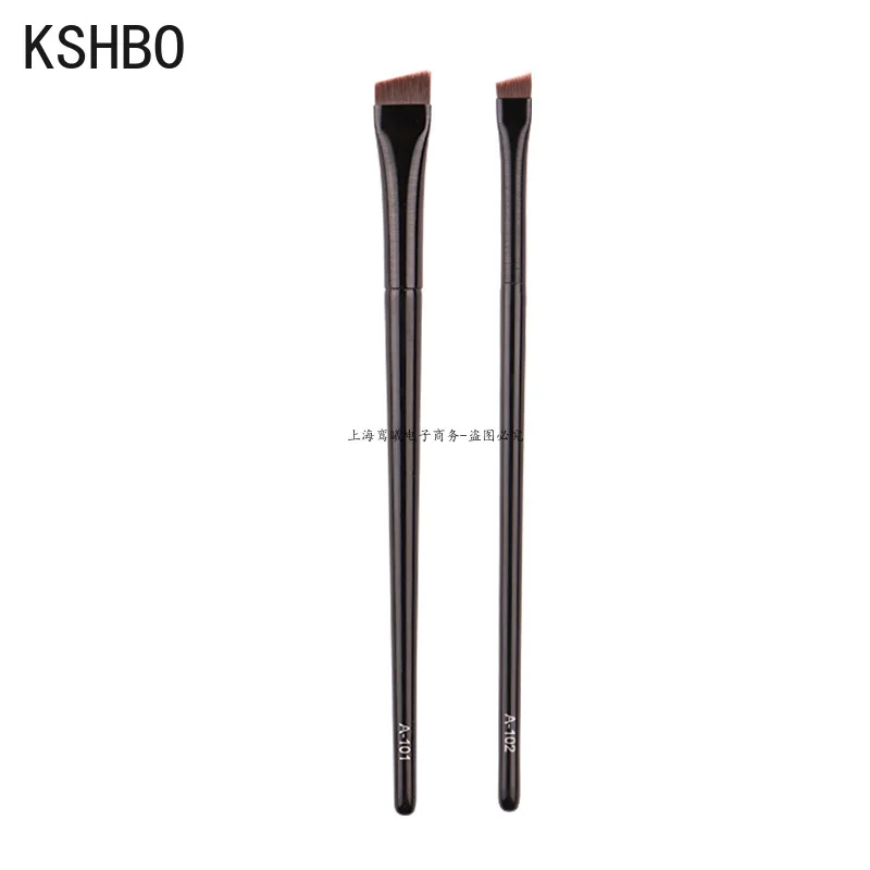 KSHBO-브로우 컨투어 브러쉬, 눈썹 아이라이너 브러쉬, 휴대용 작은 각진 눈썹 라이너 브러쉬, 여성 메이크업 화장품 도구, 2 개/세트