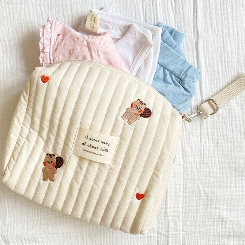 Diaper Bag Baby Pram Stroller Bags Organizer Bear Embroidery Multifunctional Nappy Nursing Mommy Travel Makeup Pouch diaper bag diaper backpack stroller organizer bags diaper pouch