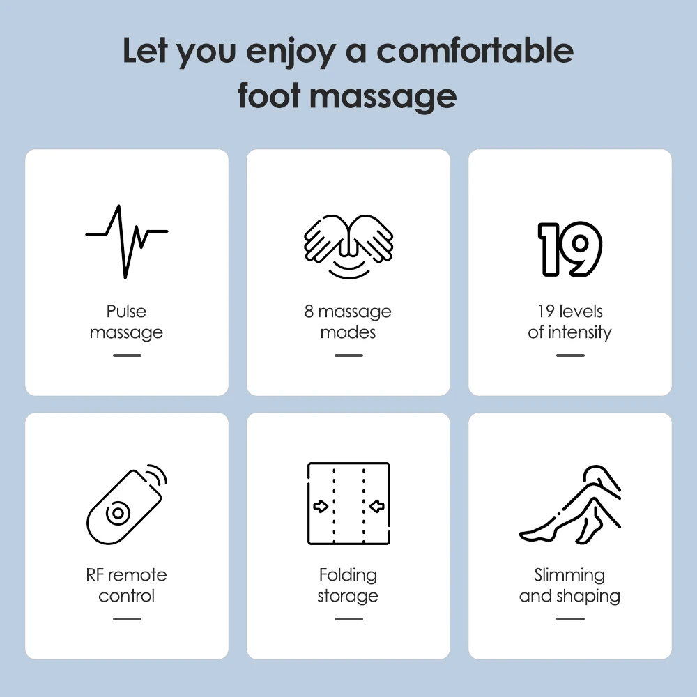Smart Ems Foot Massage Mat With Rf Remote For Circulation_voghion.com