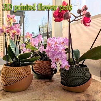 Minimalist Woven Orchid Planter 1
