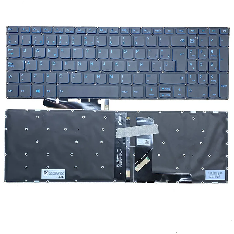 Espanhol Francês Origina Teclado fo Lenovo Ideapad L340 L34015 L340-15irh L340-17api Gamin Retroiluminado Azul Novo - Imagem 4