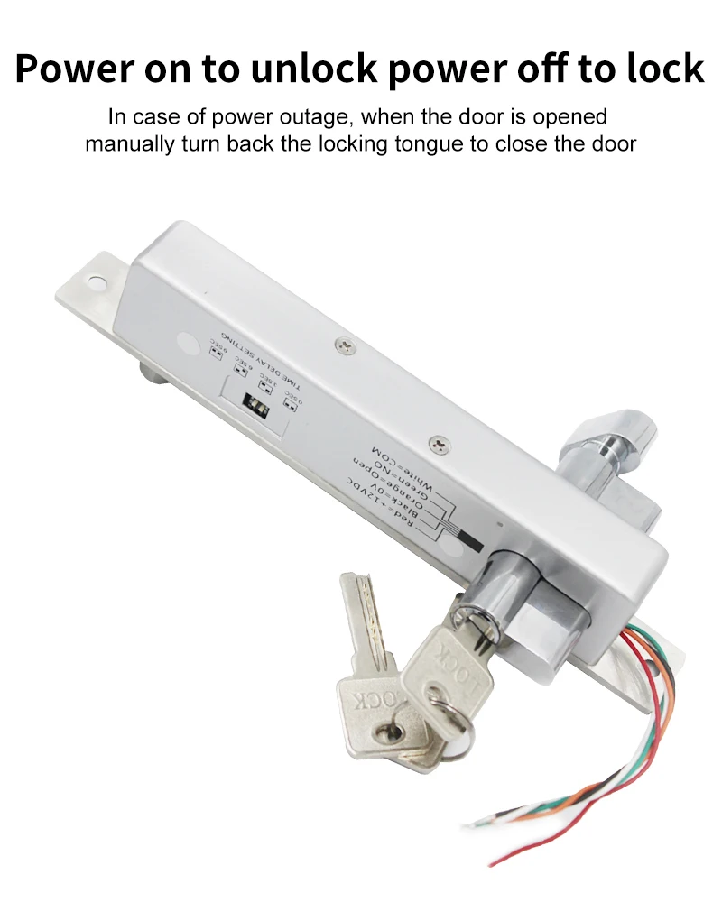 Electric Bolt Lock Fail Secure Electromagnetic Lock for Door Access Control Syst