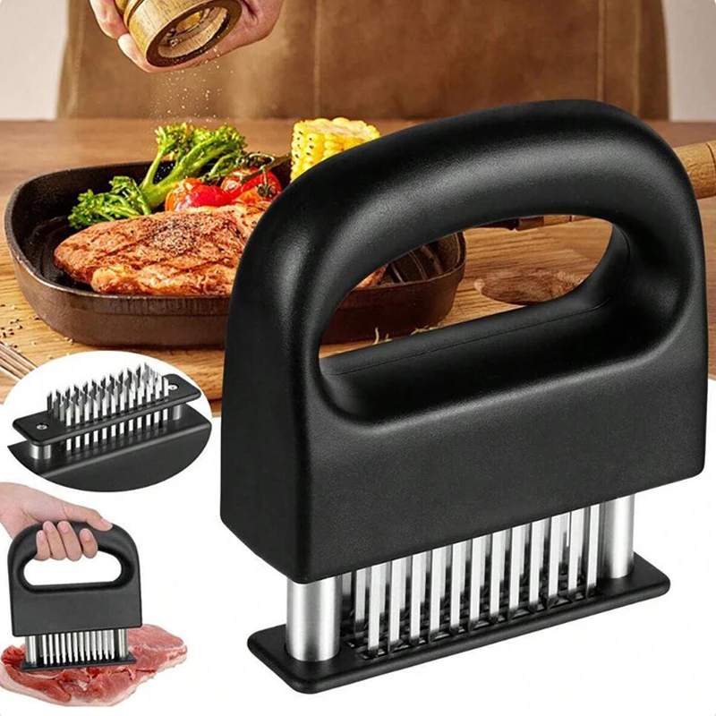 Meat Tenderizer 48 Stainless Steel Blades Needle Meat Tenderizer Cooking Tool Steak Mallet Kitchen Gadgets