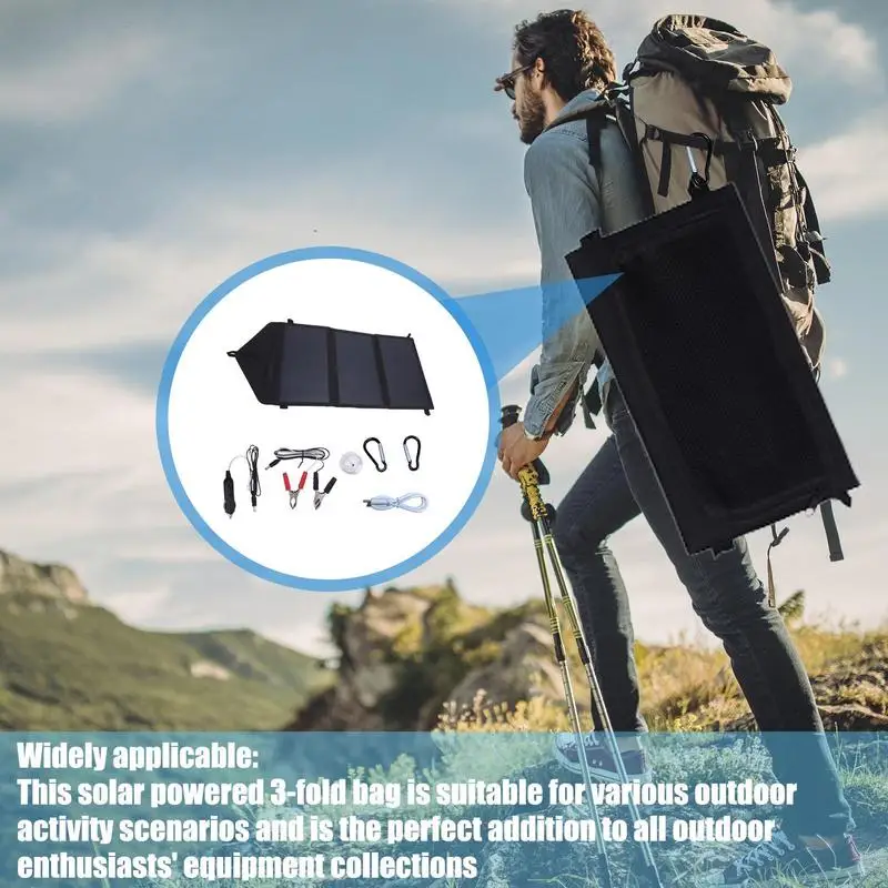 Portable Solar Panel Kit Foldable Portable Solar Battery Charger Kit Laptop Smartphone Tablet Power Bank With 100w Double USB