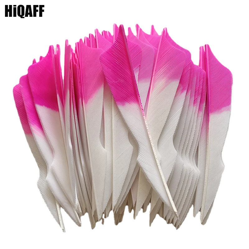 

36Pcs New 4inchTurkey Sting Feather Right/Left Wing Arrow Fletching Archery DIY Plume Gradient Color Pink Hunnting Shooting