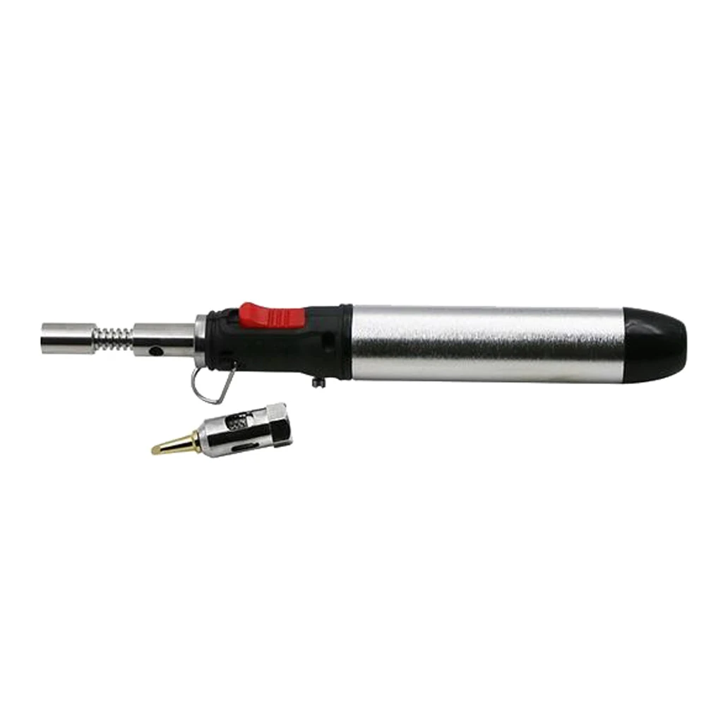 Fer à souder gaz sans fil, outil de modelisme portable et puissant, présenté avec sa boîte et accessoires.