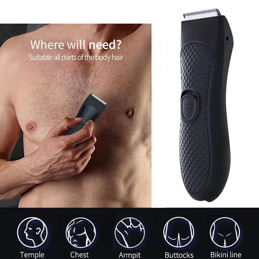 MensRechargeableElectricGroinHairTrimmerPubicHairTrimmerfor