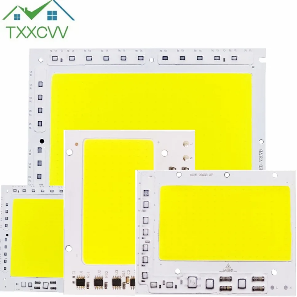 LED COB Chip 200W 150W 100W 200-240V Smart IC No Need Driver 220V LED Lamp for Flood Light Spotlight DIY Lighting Light Source