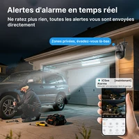 Caméra IP Wifi WONSDAR iCSee pour extérieur, écrans de sécurité, caméra PTZ, enregistrement vidéo 24h/24 et 7j/7, suivi automatique, surveillance résistante aux intempéries 4