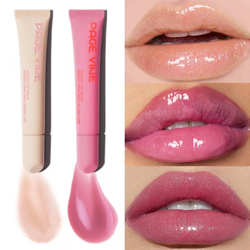Two Lip Gloss Set for Quick Film Formation, Moisturizing, Brightening and Whitening Makeup Set