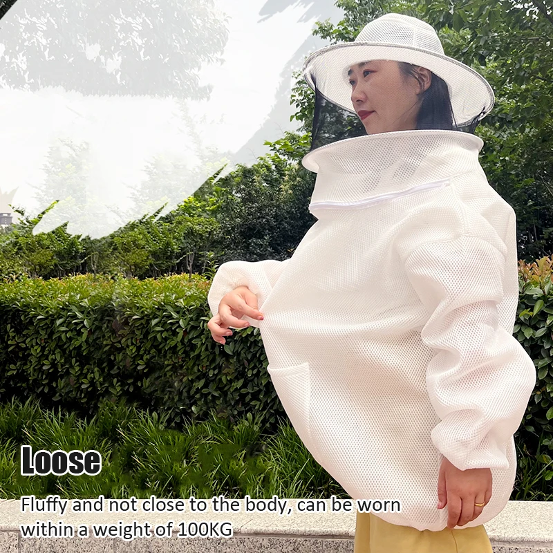 Beekeeping Suit Breathable Anti-bee Professional Removable Hood Collecting Honey Clothes