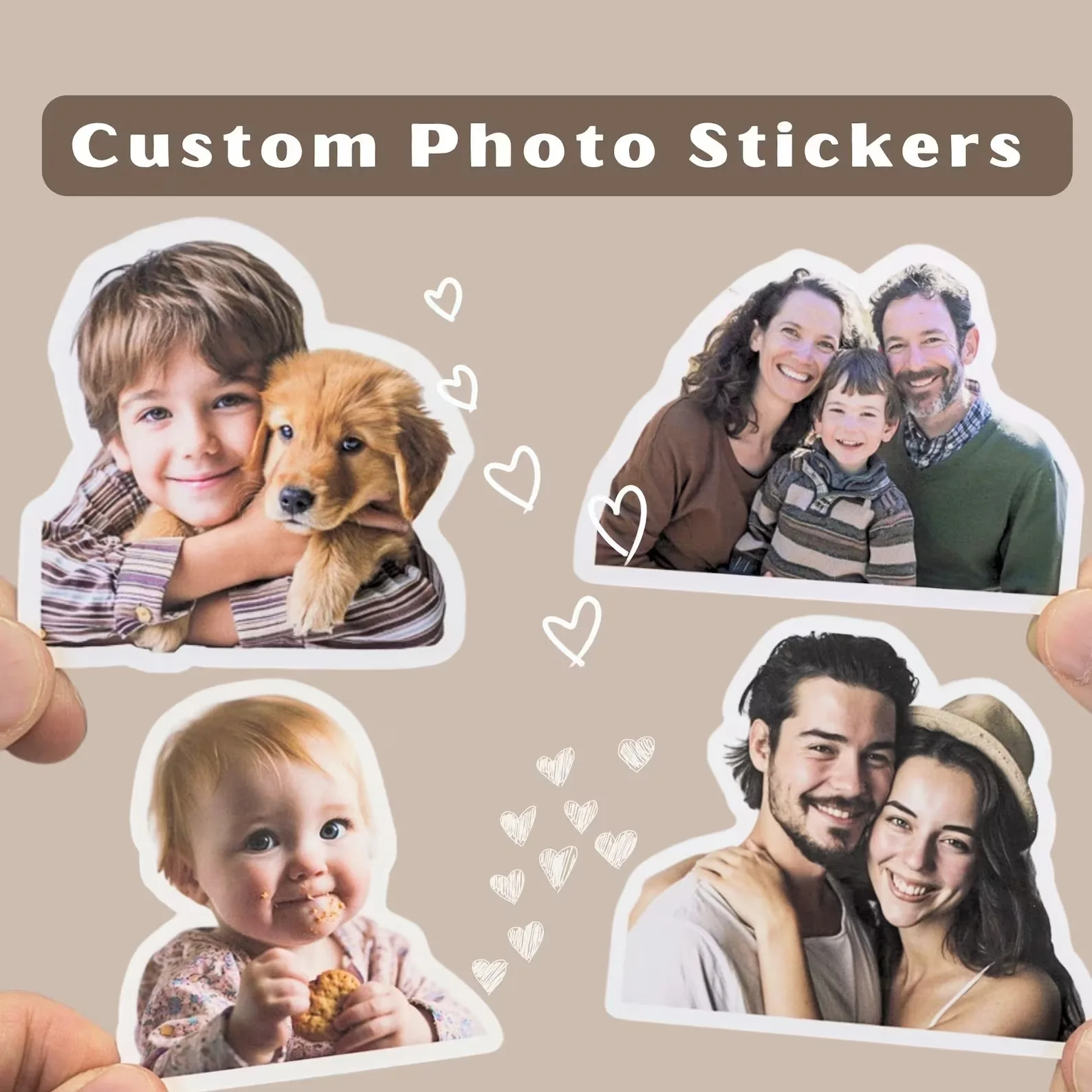 

Custom Photo Sticker, Personalized Face Sticker, Personalized Gift, Portrait Sticker, Water Bottle Sticker Decal