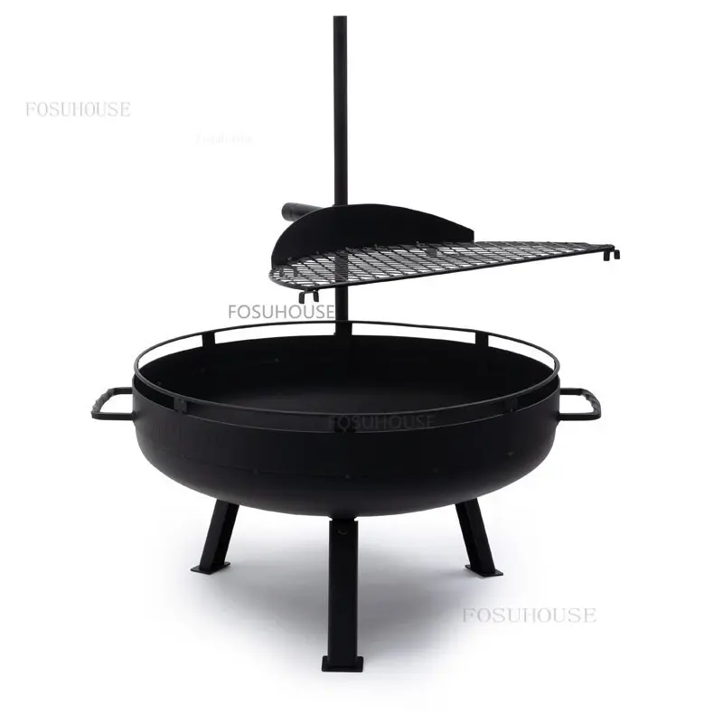 Modern Iron Art Fires Pit For Outdoor Heaters Charcoal Brazier Multifunctional Portable Household Courtyard Barbecue Grill Stove