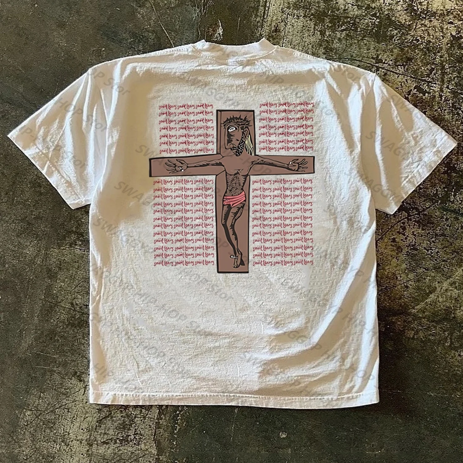 [XNF Official Store]260 Of Grams Heavy Cotton! Chinese Characters Smoking Is Harmful To Health Vintage T-shirt Men's Women's Top
