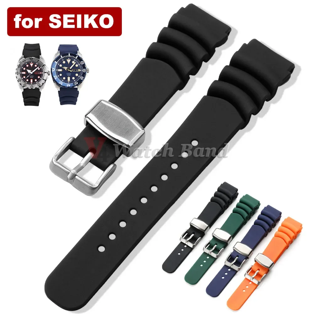 Universal Silicone Watchband for Men - Durable Sports Strap for Diving