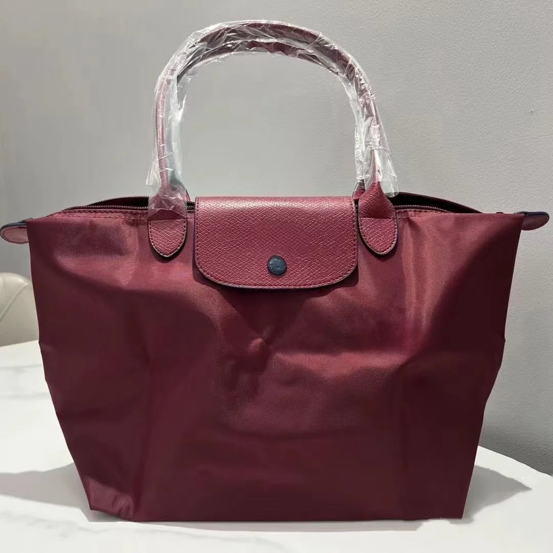 Foldable Dumpling Bags Classics Lady Tote Bag Embroidered Horse Shoulder Bags Woman Fashion Nylon Handbag Commuter Shopping Bag