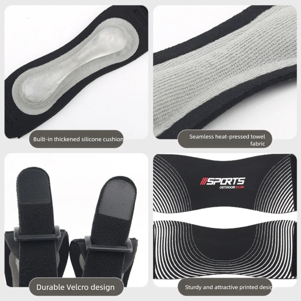 Verstellbare Kniebandage mit doppelten Silikonpolstern und Sehnenstützgurt – professionell und komfortabel_voghion.com