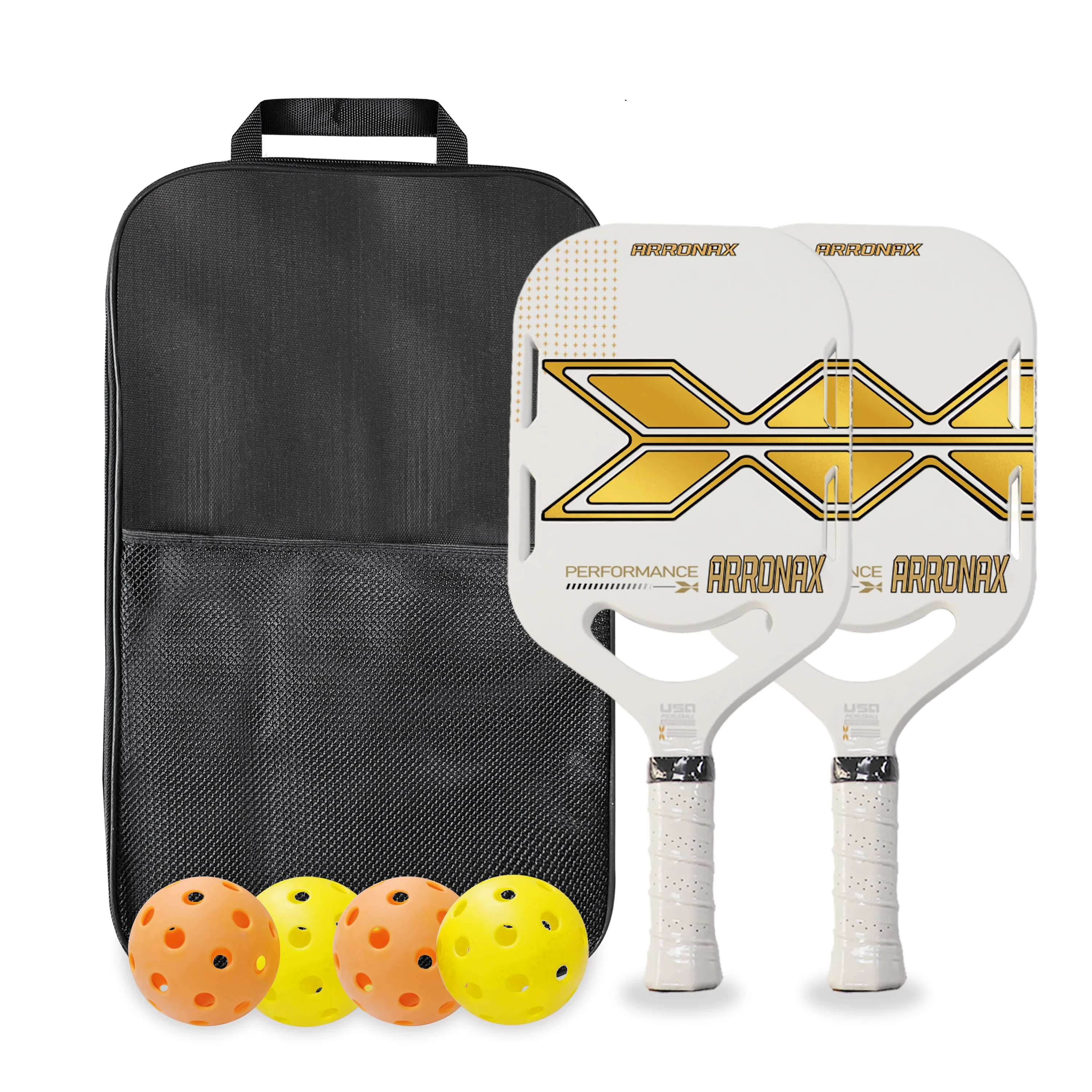 CarbonFiberPickleballPaddlesSetUSAPAApprovedPickleBallRacket