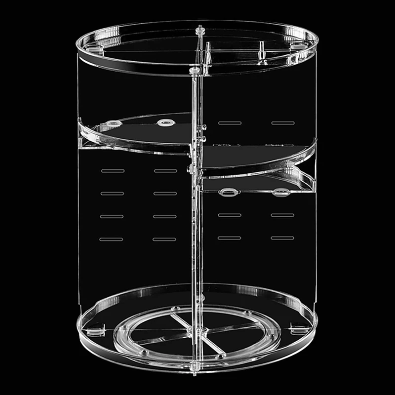 Rotating Makeup Organizer,360° Degree Spinning Make Up Stand,Large Capacity Clear Cosmetic Organizer,Adjustable Display Durable 4