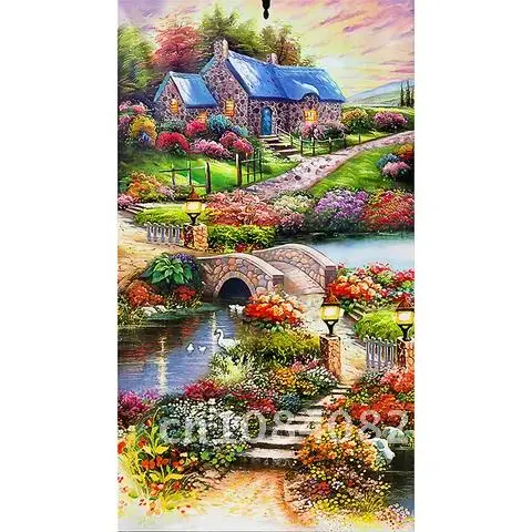 

Special-shaped Countryside Diamond Painting 5D DIY Part Drill Diamond Painting Cross Stitich Home Decor Craft Needlework 45x85cm