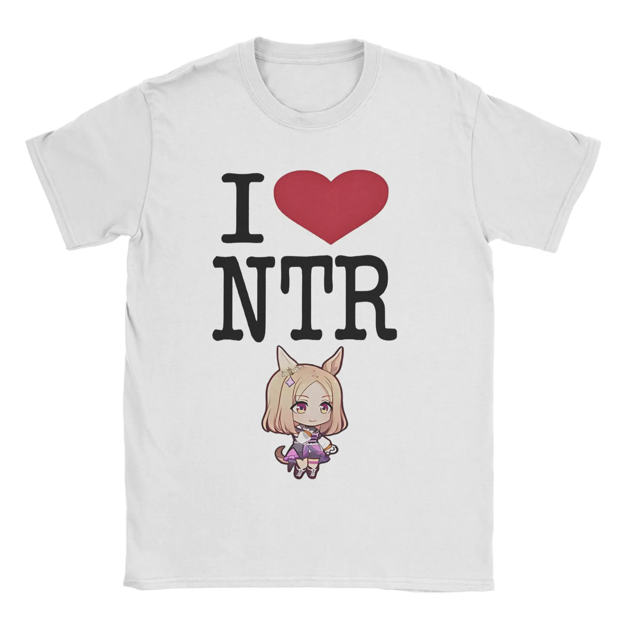 Ich liebe NTR Umamsusme Anime T-Shirts Herren reine Baumwolle Tolles T-Shirt Rundkragen T-Shirts Kurzarm Kleidung Plus Size – Detail 4
