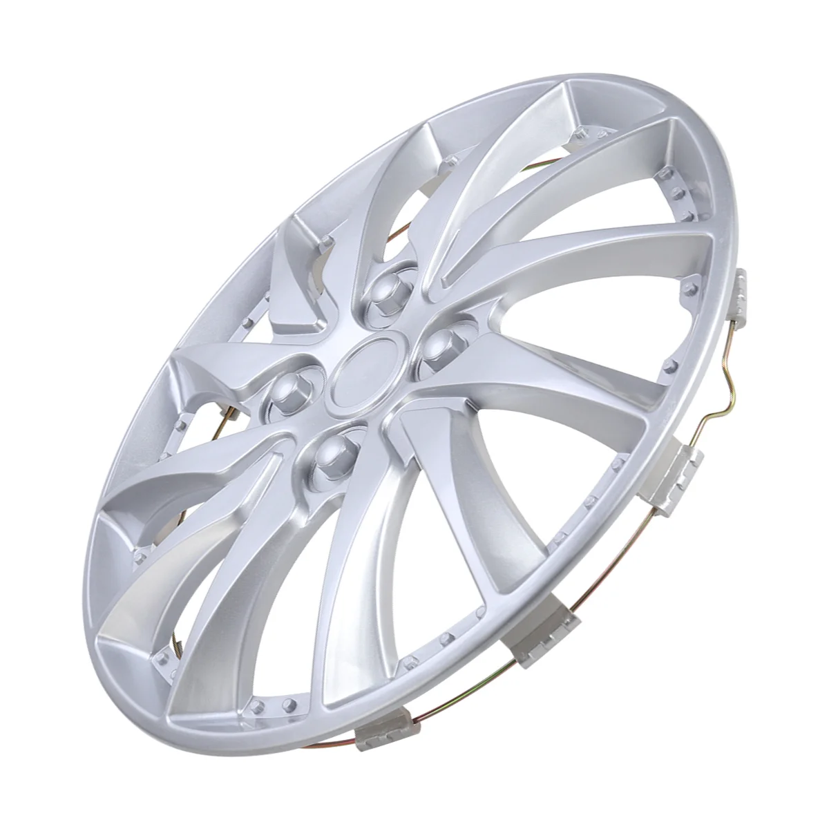 SilverUniversalHubcapWheelCoversAutoTireRimCoversReplacement