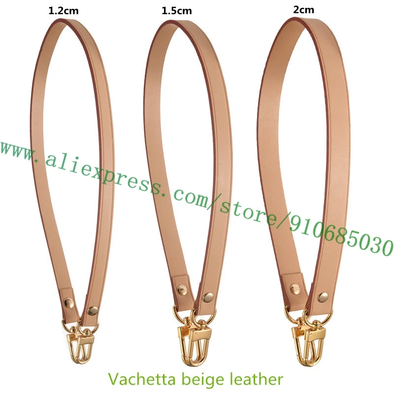 Genuine Vachetta Patina Calf Leather Bag Strap For Designer Lady Luxury Handbag One Shoulder Carrying Replacement 60cm