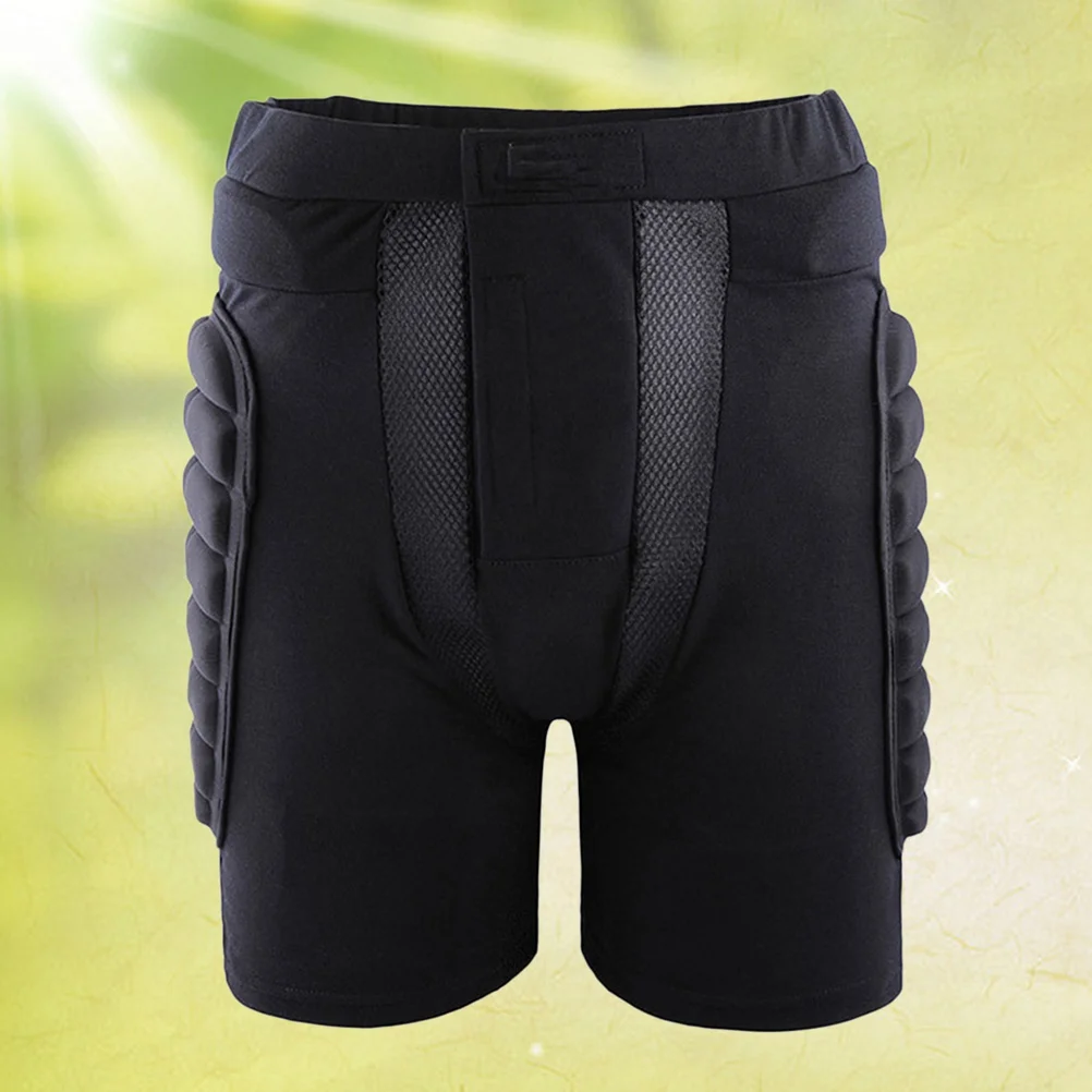 

New Adult Child Black Snowboarding Protective Gear Ski Skating Equipment Hockey Pants Skate Riding Sports Pants Nappy(Black, XS)