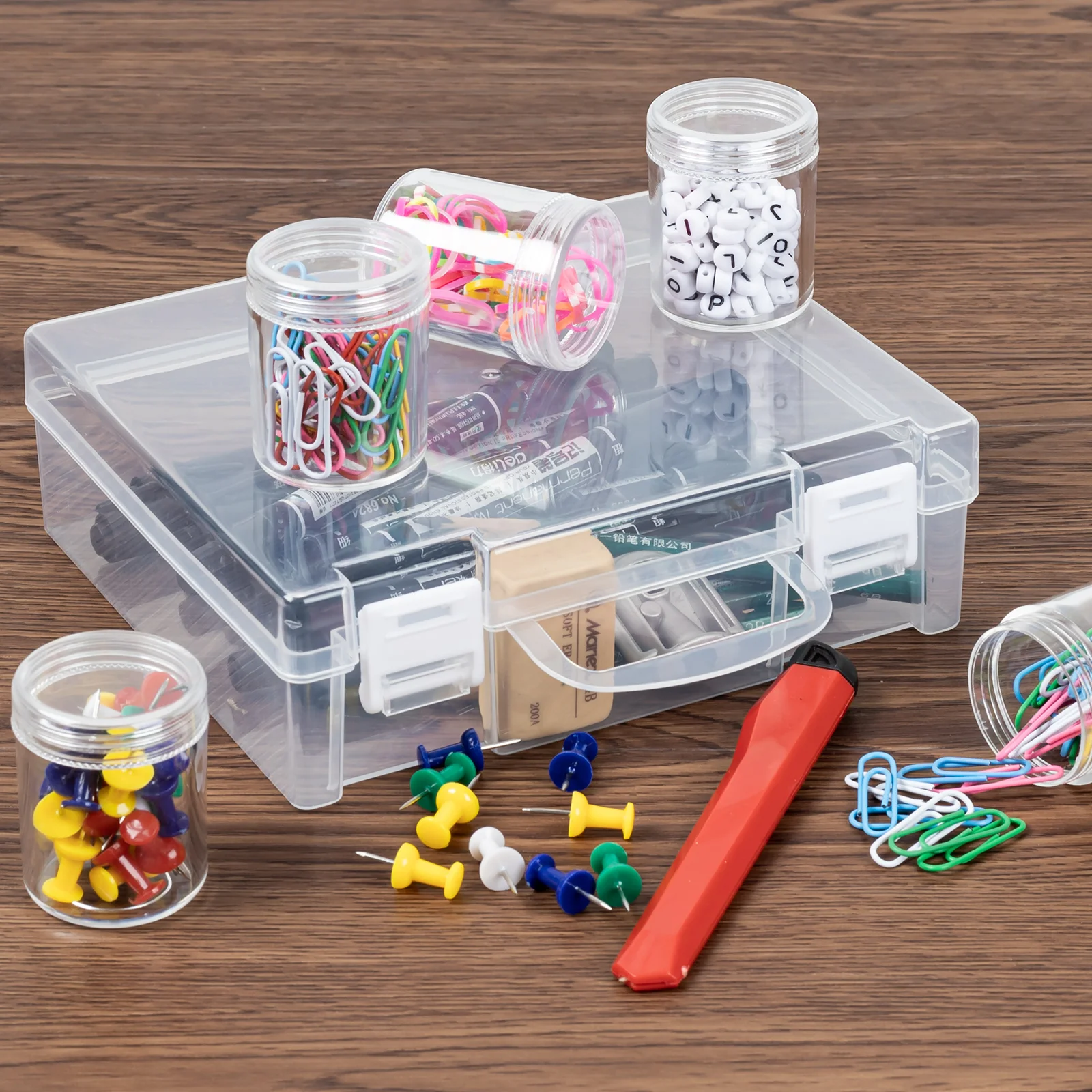 Storage Box Bead Organizer Box Diamond Painting Storage Box Bead Storage Containers 14 Slots Clear Embroidery Organizer Container for Beads