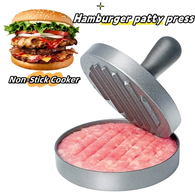 Hamburger Patty Press Round Stainless Steel Hamburger Mold Non-Stick Stuffed Burger Patties Mould Maker Kitchen Accessories
