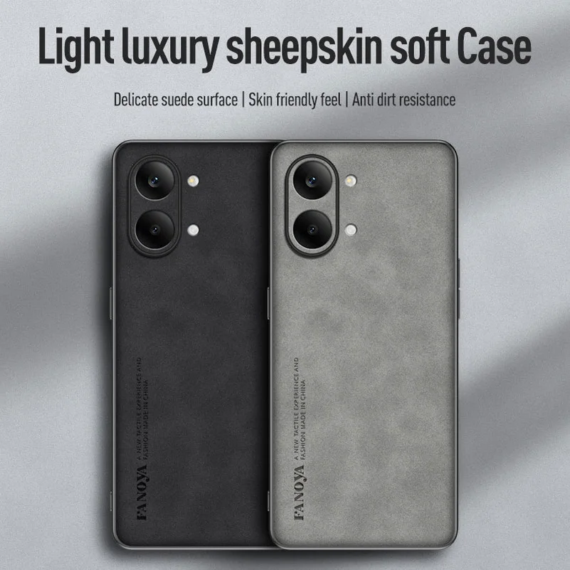 Elegant Plain Leather Suede Phone Case - Comfortable and Stylish Cover