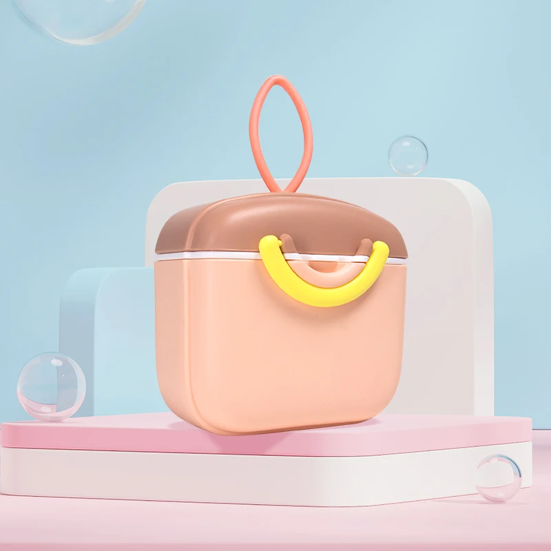 1pcs Milk Powder Box Baby Travel Portable Food Storage Box Simple Candy Colored Double Ring Safety Sealed Milk Powder Can No Bpa 2