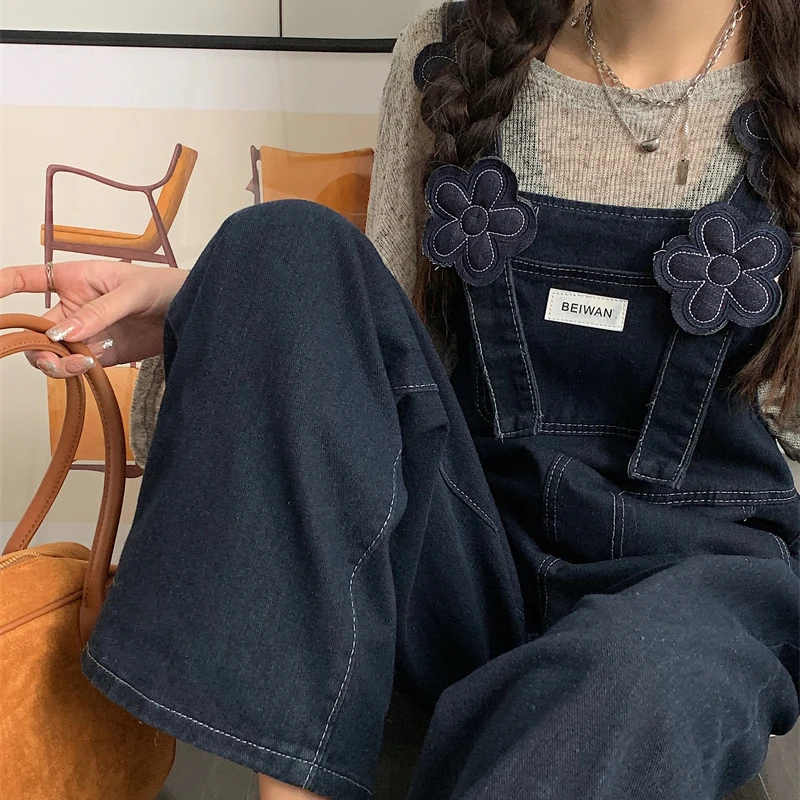【threetimes】韓国人気★ Frill baggy overalls threetimes】韓国人気☆ Frill baggy overalls
