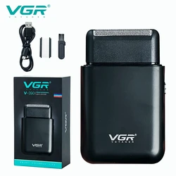 Portable Professional Electric Beard Trimmer & Razor for Men, USB Rechargeable, Dual Blade System (Black)