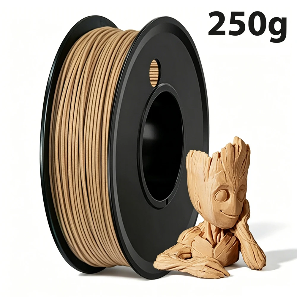 250gx4 3D 프린터 필라멘트 PLA 티크 나무, 화이트 오크, 샌달우드, 체리 나무 1.75mm 목재 질감 텍스처 대부분의 FDM 3D 프린터용