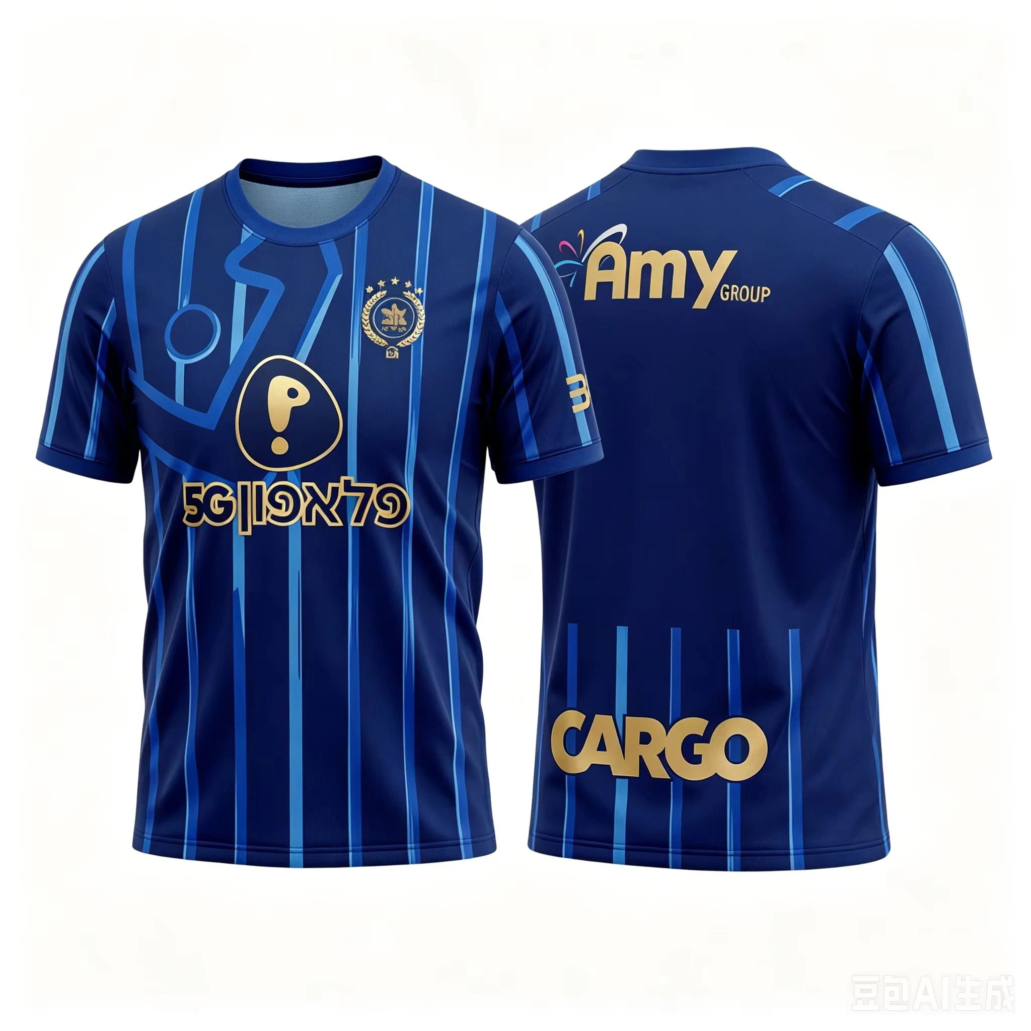Maccabi Tel Aviv Fußballtrikot, Herren 3D-gedrucktes Sommer-Sporttrainingsshirt 2026, atmungsaktives, schnell trocknendes Sweatshirt T-Shirt
