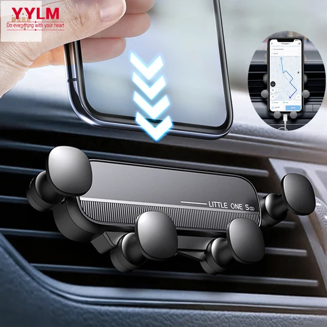 Support Telephone Voiture Grille aération, Porte Telephone Voiture Tableau  de Bord Rotation 360° pour iPhone Samsung Xiaomi -Noir