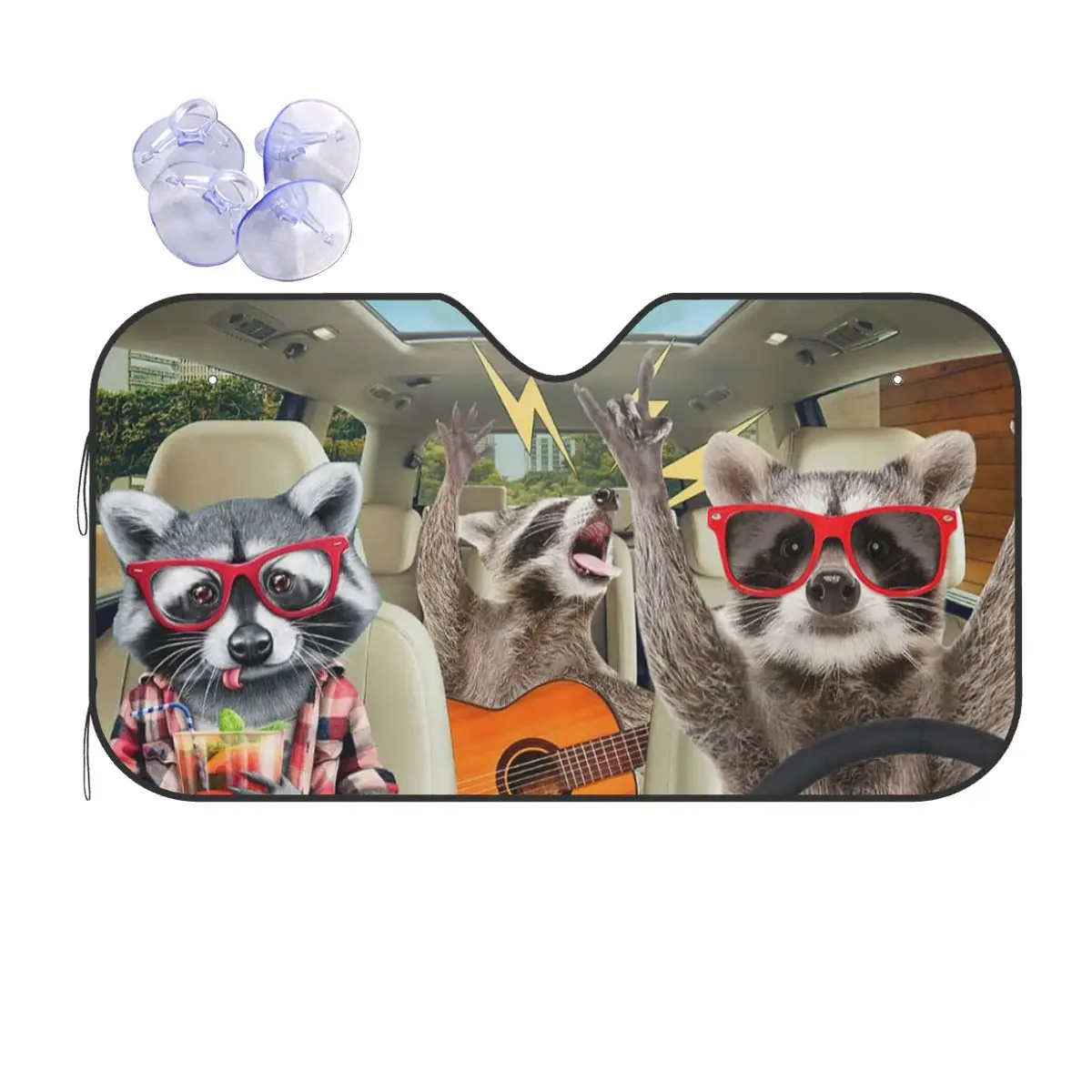 

Happy Sloth Sunshade Windscreen Animals Driving Polyester Cover Front Block Window 76x140cm Car Sunshade Accessories Covers
