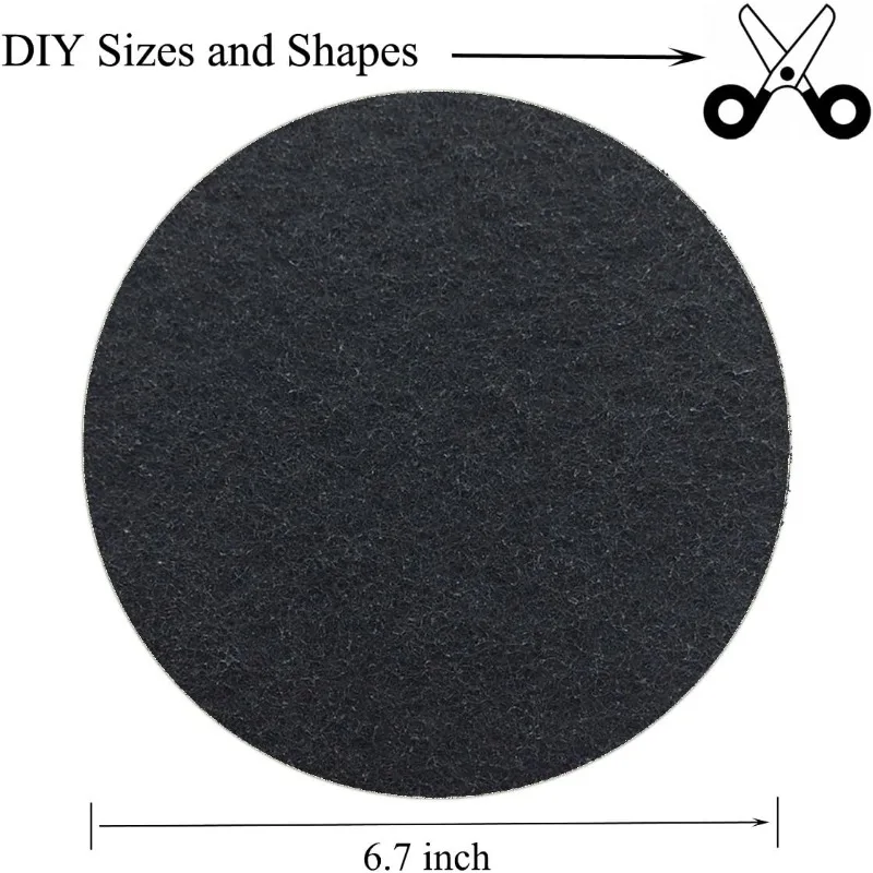 6.7inch Charcoal Filters for Kitchen Compost Bin Pail Replacement Filter Countertop Home Bucket Refill Sets, Round