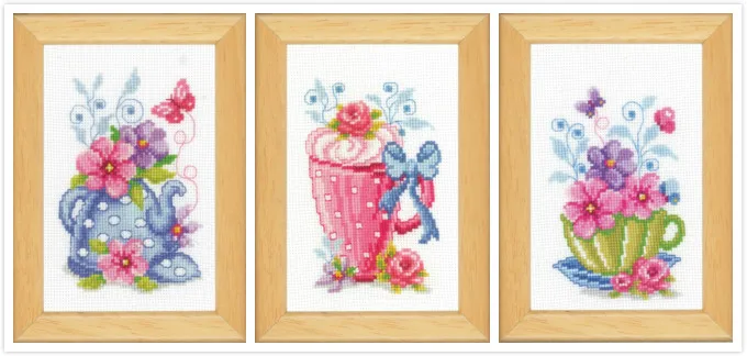 

Cup of flowers Cross Stich Embroidery set Electronic drawing Cross Stich Needlework PDF by Email
