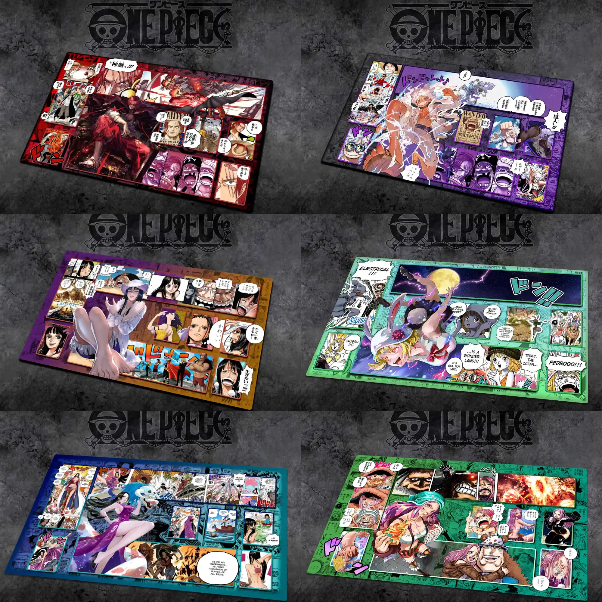 60*35*0.3Cm Diy One Piece Luffy Shanks Comic Version Teach Dedicated Game Card Mat OPCG Battle Game Anime Table Mat Gift Toys