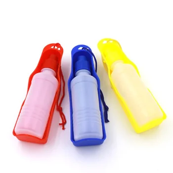 250ml Dog Water Bottle Folding Drinker Plastic Portable Water Bottle Pets Outdoor Travel Drinking Water Feeder Bowl for Dogs