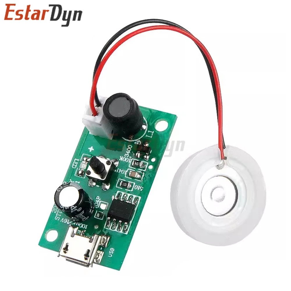 5V 초음파 미스트 메이커 DIY 키트 Type-C 108kHz 가습기용 분무기 모듈 식물 테라리움 DIY