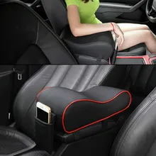 

Leather Car Central Armrest Soft Pad Black Auto Center Console Arm Rest Seat Box Mat Cushion Pillow Cover Vehicle Protective