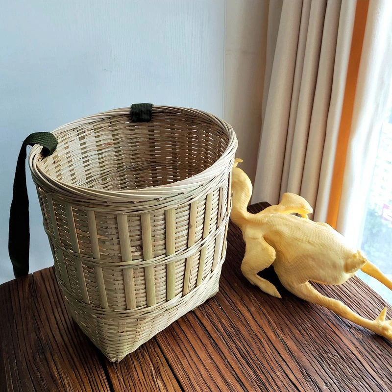 BP79 Bamboo Backpack, Reinforced with Thick Bamboo Skin, Adjustable Strap, Oval-Shaped Harvest Basket 2